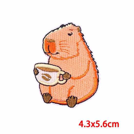 Funny Cute Capybara Embroidered Badge Patch