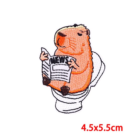 Funny Cute Capybara Embroidered Badge Patch