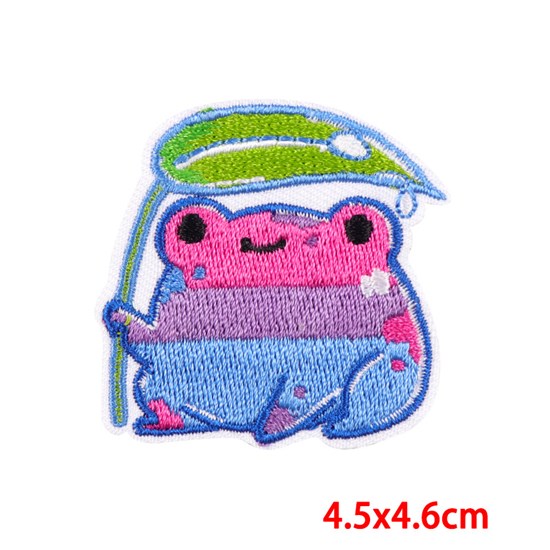 Funny Frog Embroidered Badge Patch