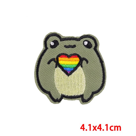 Funny Frog Embroidered Badge Patch