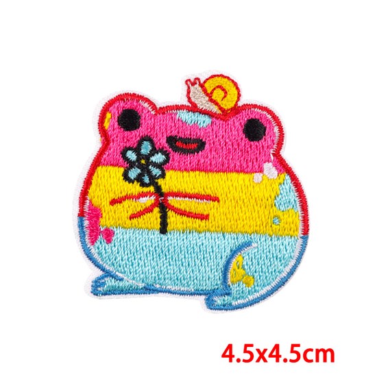Funny Frog Embroidered Badge Patch