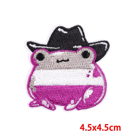 Funny Frog Embroidered Badge Patch