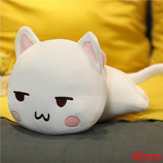 Cute White Cat Stuffed Soft Plush Doll Animal Toy