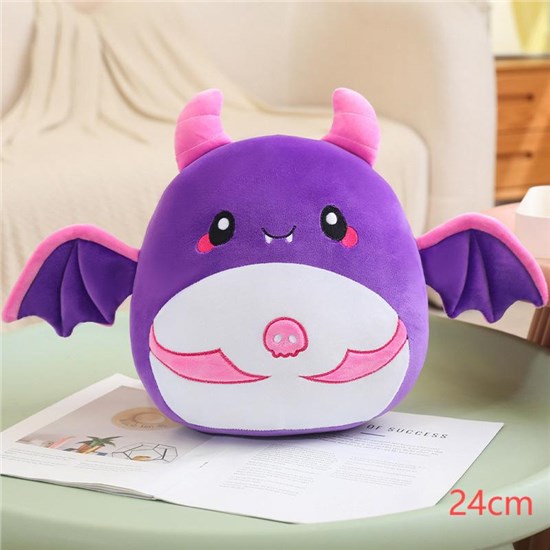 Cute Purple Bat Plush Pillow Soft Toy