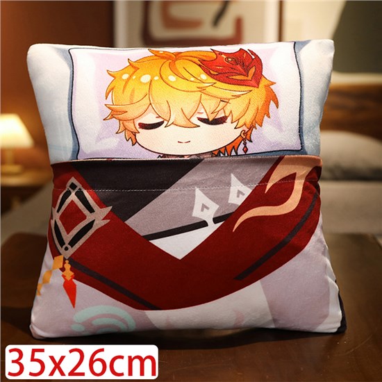 Anime Tartaglia Plush Pillow Soft Plush Toy Cushion Pillow