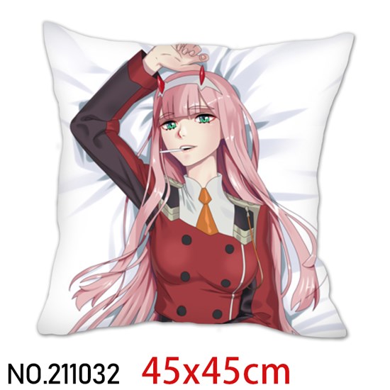 Japan Anime Girl Zero Two Pillowcase Cushion Cover
