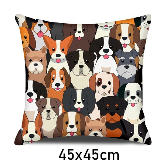 Cute Funny Puppy Dogs Pillow Case
