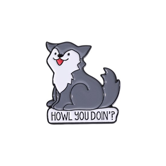 Cute Cartoon Husky Enamel Pin Brooch Badge