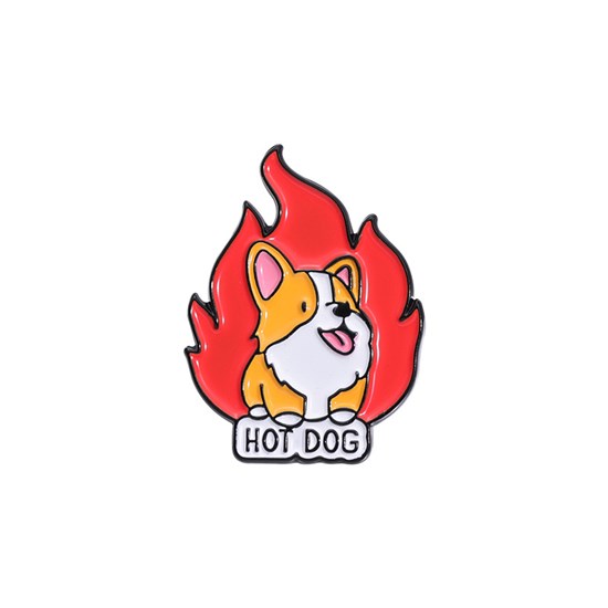 Cute Cartoon Corgi Dog Enamel Pin Brooch Badge