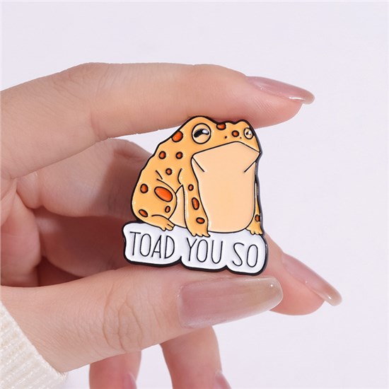 Cute Cartoon Frog Toad Enamel Pin Brooch Badge