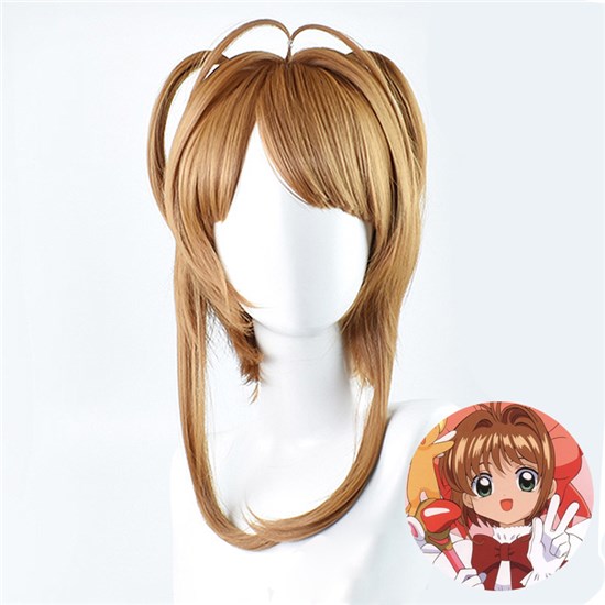 Japan Anime Girl KINOMOTO SAKURA Wig Cosplay