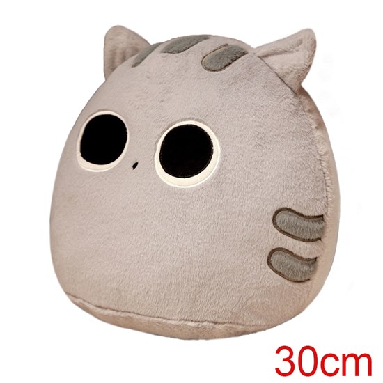 Cat Stuffed Animal Plillow Toy, Cute Grey Cat Soft Plush Throw Pillow