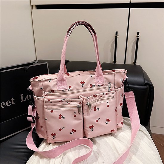 Cherry Shoulder Bag Tote Bag for Women, Everyday Work Tote,Large Canvas Tote Purse with Multiple Pockets for Travel Daily Use