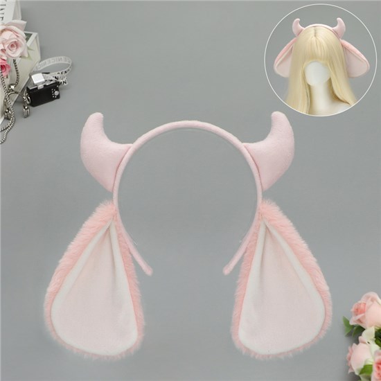 Cute Plush Sheep Horn Hair Clip Hair Hoop Animal Ears Headband Animation Cosplay