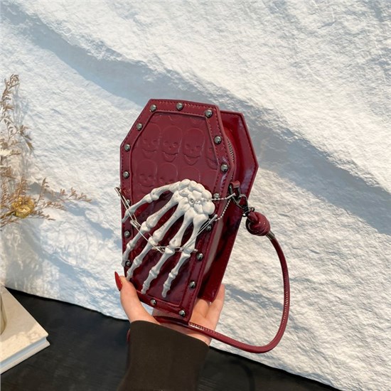 Punk Gothic style Skull Hand PU Shoulder Bag