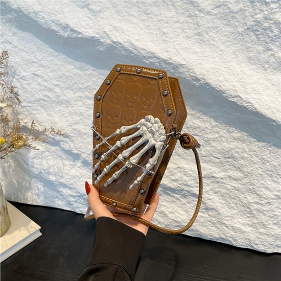 Punk Gothic style Skull Hand PU Shoulder Bag