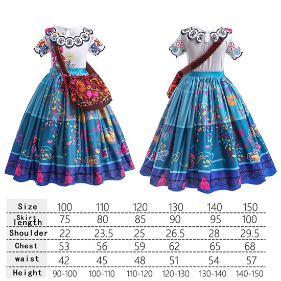 The Little Girls Princess Dress Mirabel Madrigal Cosplay Costume