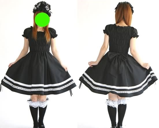 Lolita black Costume Cosplay