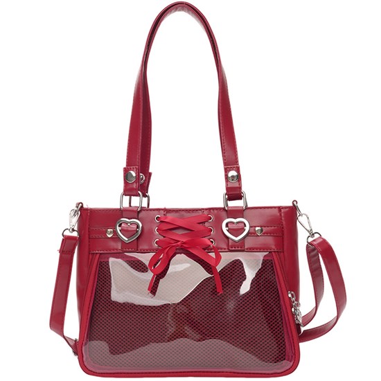 Lolita PU Itabag Clear Window Shoulder Bag Kawaii Anime Bag