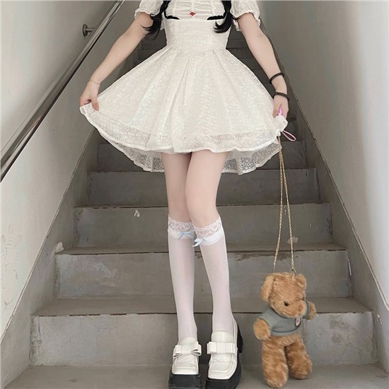 Thigh High Socks Lace Boot Socks Knee High Socks Warmer Lace Trim Long Stocking for Cosplay