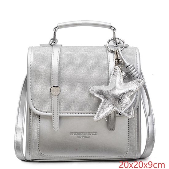 Lolita Silver Kawaii Backpack Anime Cosplay Bag(Only Bag)