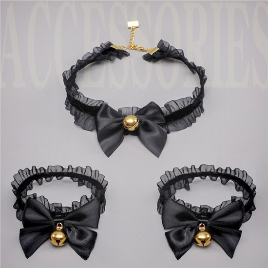 Lolita Black Punk Choker Charm Stretch Gothic Tattoo Chokers Necklace and bracelet