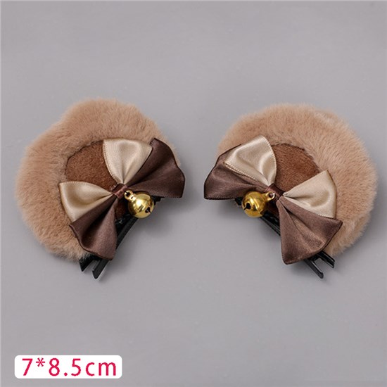 Furry Bear Ear Hair Clip Headband Lolita Cosplay