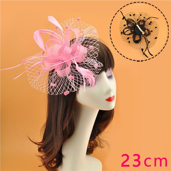 Fascinators Headband Tea Party Hats for Women Royal Wedding Hat Mesh Hair Clip