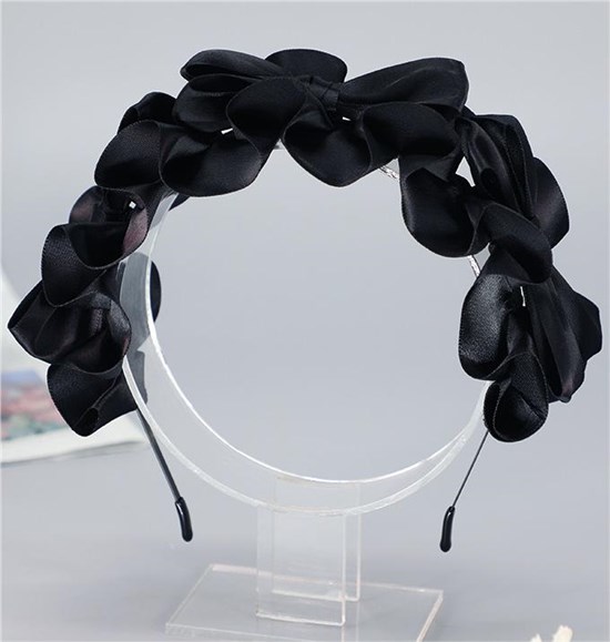 Lolita Black Bow Hair Clip Hair Hoop Headband Cosplay