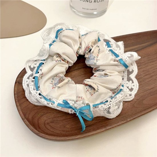 Lolita Scrunchies for Hair Velvet Basketball Hair Ties Accessories