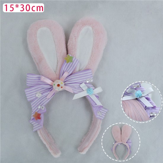 Rabbit Ear Hair Clip Hair Hoop Headband Lolita Cosplay