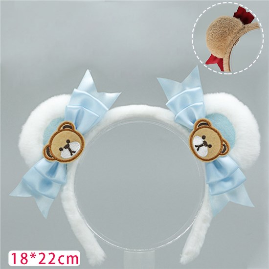 White Bear Ear Hair Clip Hair Hoop Headband Lolita Cosplay