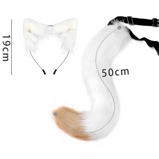 Cute Animal Ear Hair Clip Hair Hoop And Tail Set Lolita Cosplay