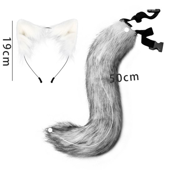 Cute Animal Ear Hair Clip Hair Hoop And Tail Set Lolita Cosplay