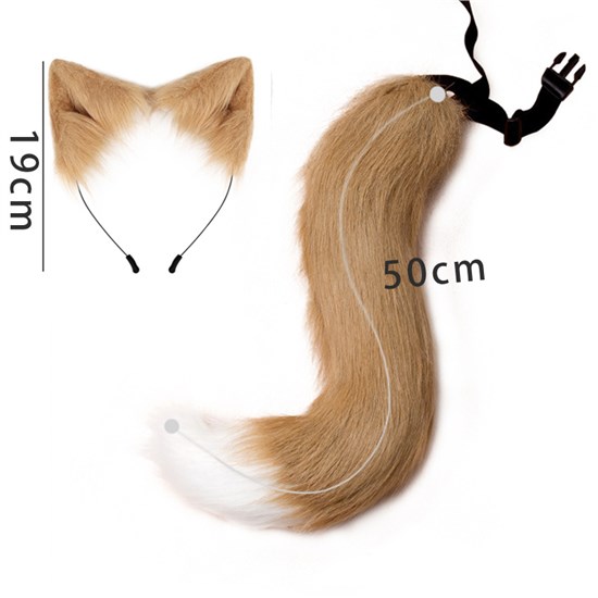 Cute Animal Ear Hair Clip Hair Hoop And Tail Set Lolita Cosplay