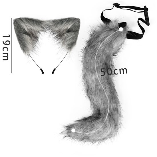 Cute Animal Ear Hair Clip Hair Hoop And Tail Set Lolita Cosplay