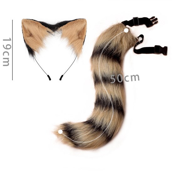 Cute Animal Ear Hair Clip Hair Hoop And Tail Set Lolita Cosplay
