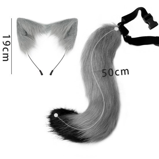 Cute Animal Ear Hair Clip Hair Hoop And Tail Set Lolita Cosplay