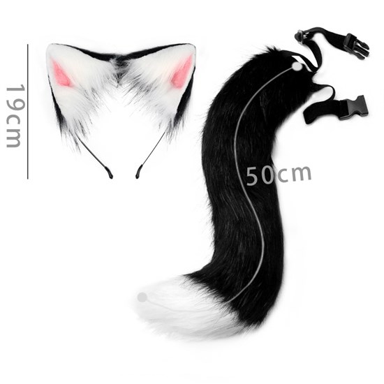 Cute Animal Ear Hair Clip Hair Hoop And Tail Set Lolita Cosplay
