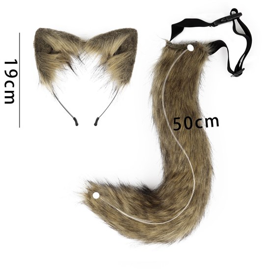 Cute Animal Ear Hair Clip Hair Hoop And Tail Set Lolita Cosplay