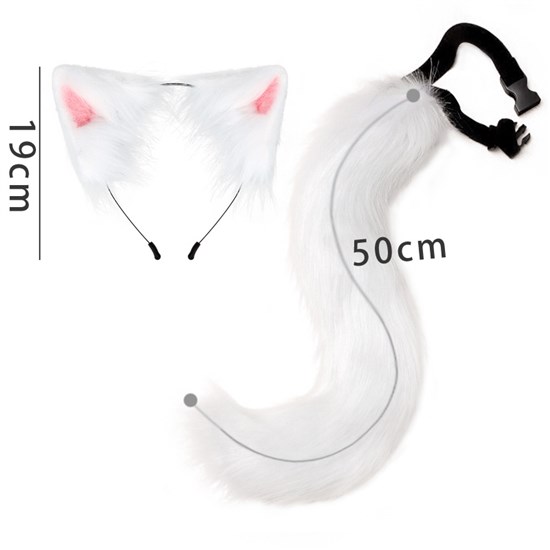 Cute Animal Ear Hair Clip Hair Hoop And Tail Set Lolita Cosplay