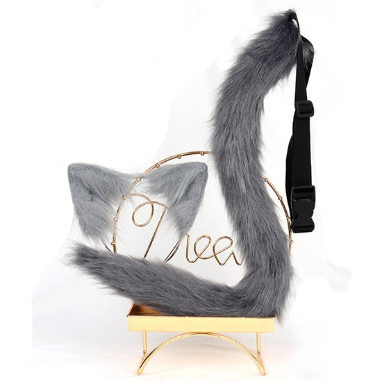 Cute Animal Ear Hair Clip Hair Hoop And Tail Set Lolita Cosplay