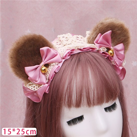 Bear Ear Hair Clip Hair Hoop Headband Lolita Cosplay