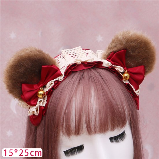 Bear Ear Hair Clip Hair Hoop Headband Lolita Cosplay