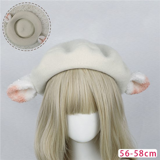 Animal Ear Beret Hat Cosplay Vintage Lolita