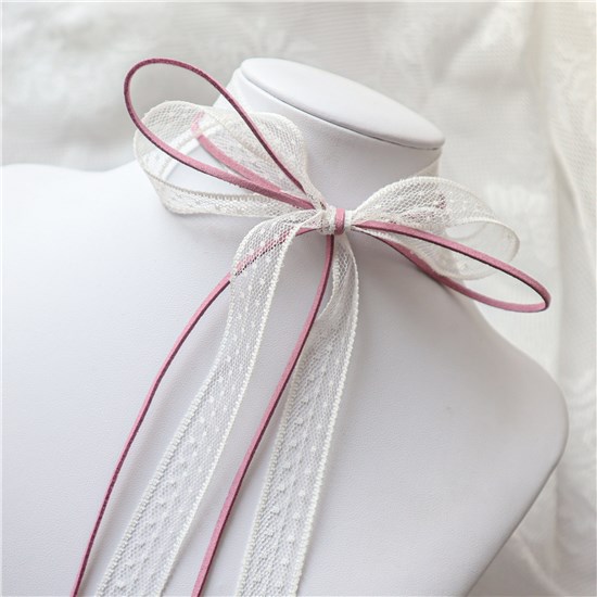Elegant Women Girl Lolita Punk Style Necklace White Lace Choker