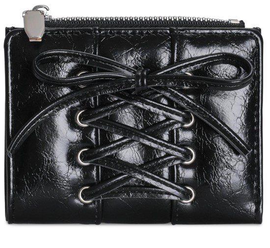 Lolita Women Wallet with Card Holder Short Purse PU Leather Wallet Simple Change Purse Lovely Bows Wallet Coin Purse