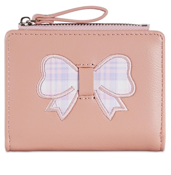 Cute Bow Sweet Girl Wallet with Card Holder Short Purse PU Leather Wallet