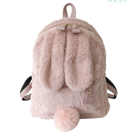 Lolita Pink Rabbit Backpack Plush Shoulder Bag
