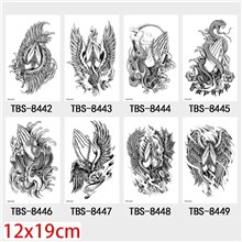 Gothic Snake Wing Half Arm Sleeve Temporary Tattoo Stickers Set